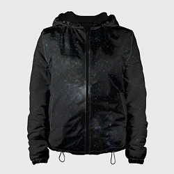 Куртка с капюшоном женская Лонгслив Звезды и космос, цвет: 3D-черный