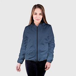 Куртка с капюшоном женская Gradient Dark Blue, цвет: 3D-черный — фото 2