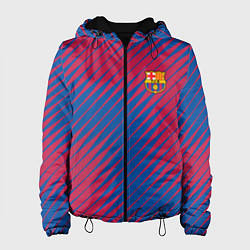 Куртка с капюшоном женская Fc barcelona барселона fc абстракция, цвет: 3D-черный
