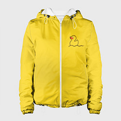 Куртка с капюшоном женская Уточка плывет, цвет: 3D-белый