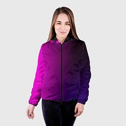 Куртка с капюшоном женская VIOLET gradient, цвет: 3D-черный — фото 2