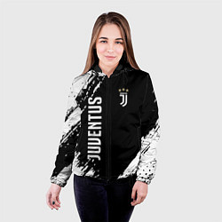 Куртка с капюшоном женская Fc juventus фс ювентус, цвет: 3D-черный — фото 2