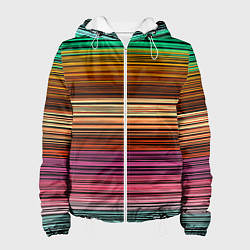 Женская куртка Multicolored thin stripes Разноцветные полосы