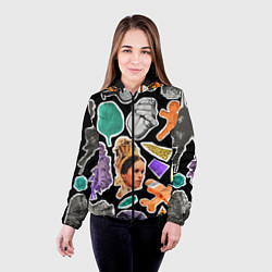 Куртка с капюшоном женская Underground pattern Fashion trend, цвет: 3D-черный — фото 2