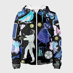 Куртка с капюшоном женская Underground pattern Fashion 2077, цвет: 3D-белый