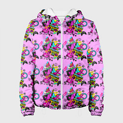 Куртка с капюшоном женская SOME FUN, цвет: 3D-белый