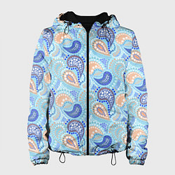 Женская куртка Турецкий огурец Turkish cucumber blue pattern