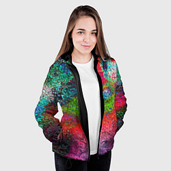 Куртка с капюшоном женская Pointillism Art Fashion trend, цвет: 3D-черный — фото 2