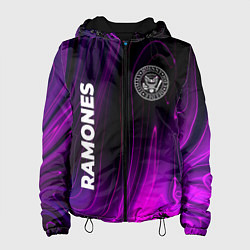 Куртка с капюшоном женская Ramones Violet Plasma, цвет: 3D-черный