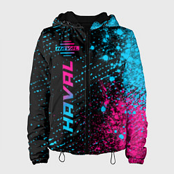 Куртка с капюшоном женская Haval - Neon Gradient, цвет: 3D-черный