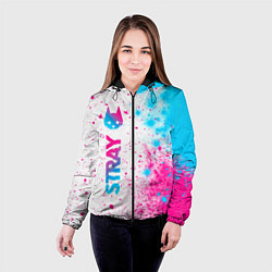 Куртка с капюшоном женская Stray Neon Gradient Style, цвет: 3D-черный — фото 2