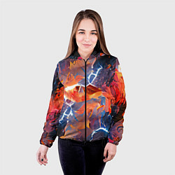 Куртка с капюшоном женская Fire thunder, цвет: 3D-черный — фото 2