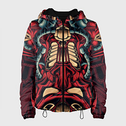 Куртка с капюшоном женская Галактический костюм робота, цвет: 3D-черный