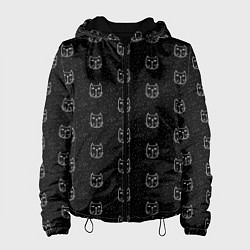 Куртка с капюшоном женская Хмурые Мордочки Котов Под Дождём, цвет: 3D-черный