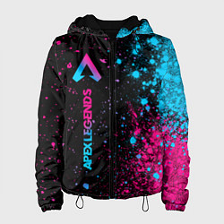 Куртка с капюшоном женская Apex Legends - neon gradient: по-вертикали, цвет: 3D-черный