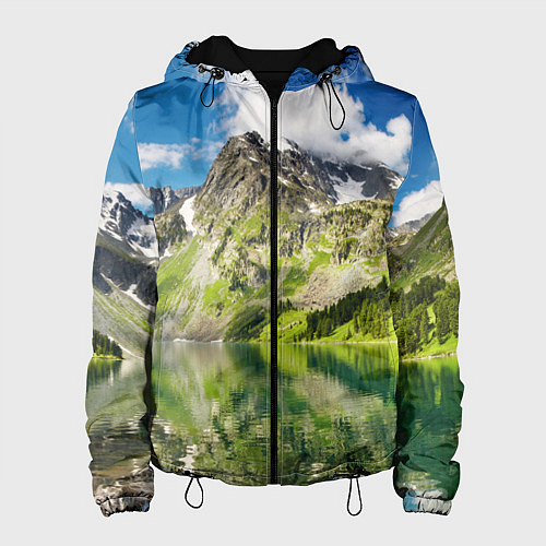 Женская куртка Живописное горное озеро / 3D-Черный – фото 1