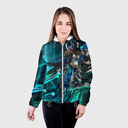 Куртка с капюшоном женская Dota 2 Abaddon, цвет: 3D-белый — фото 2