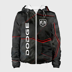 Куртка с капюшоном женская Dodge абстракция спорт, цвет: 3D-белый