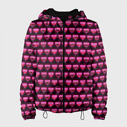 Куртка с капюшоном женская Poppy Playtime - Kissy Missy Pattern - Huggy Wuggy, цвет: 3D-черный