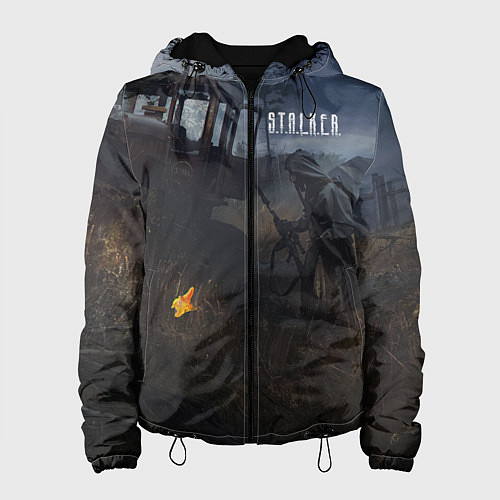 Женская куртка STALKER Одиночка Нашёл Артефакт / 3D-Черный – фото 1
