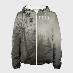 Куртка с капюшоном женская STALKER Колесо Обозрения, цвет: 3D-белый