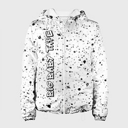 Куртка с капюшоном женская Рэпер Big Baby Tape в стиле граффити: по-вертикали, цвет: 3D-белый