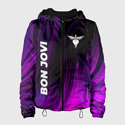 Куртка с капюшоном женская Bon Jovi violet plasma, цвет: 3D-черный