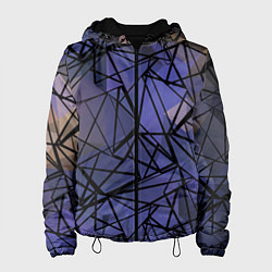 Женская куртка Blue with black stripes pattern