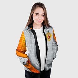 Куртка с капюшоном женская Orange & silver Russia, цвет: 3D-черный — фото 2