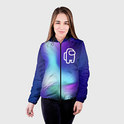 Куртка с капюшоном женская Among Us northern cold, цвет: 3D-черный — фото 2