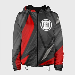 Куртка с капюшоном женская Fiat sports racing, цвет: 3D-черный