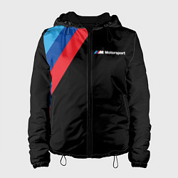 Куртка с капюшоном женская BMW Motosport - Три линии, цвет: 3D-черный