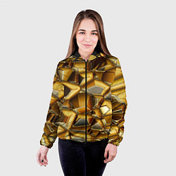 Куртка с капюшоном женская Золотые камни, цвет: 3D-черный — фото 2