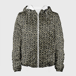 Куртка с капюшоном женская Русская кольчуга, цвет: 3D-белый