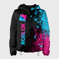 Куртка с капюшоном женская Roblox - neon gradient: по-вертикали, цвет: 3D-черный