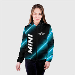 Куртка с капюшоном женская Mini неоновые лампы, цвет: 3D-черный — фото 2