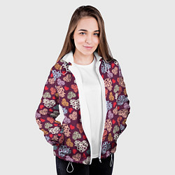 Куртка с капюшоном женская Сердце сырное, цвет: 3D-белый — фото 2