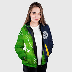 Куртка с капюшоном женская Bayern football field, цвет: 3D-черный — фото 2