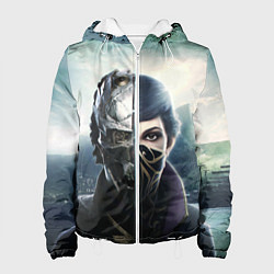 Куртка с капюшоном женская Dishonored - Эмили Колдуин, цвет: 3D-белый