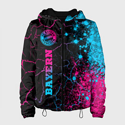 Куртка с капюшоном женская Bayern - neon gradient: по-вертикали, цвет: 3D-черный