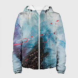 Женская куртка Голубой абстрактны туман и краски