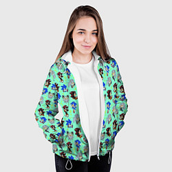 Куртка с капюшоном женская Ежик Соник и его друзья, цвет: 3D-белый — фото 2