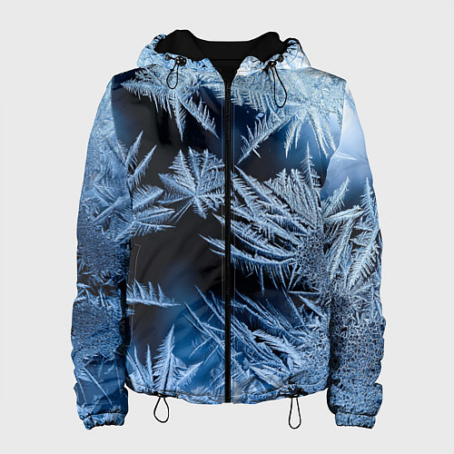 Женская куртка Морозный узор на стекле / 3D-Черный – фото 1