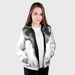 Куртка с капюшоном женская Тёмный дым, цвет: 3D-черный — фото 2