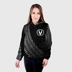 Куртка с капюшоном женская Changan tire tracks, цвет: 3D-черный — фото 2