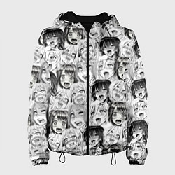 Куртка с капюшоном женская Разные девушки Ахегао, цвет: 3D-черный