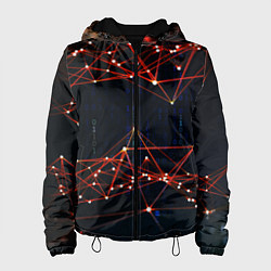 Куртка с капюшоном женская Соединение точек, цвет: 3D-черный