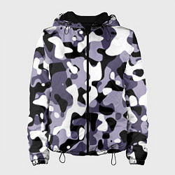 Куртка с капюшоном женская Камуфляж Common City, цвет: 3D-черный