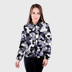 Куртка с капюшоном женская Камуфляж Common City, цвет: 3D-черный — фото 2