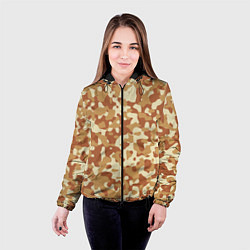 Куртка с капюшоном женская Камуфляж Italian Desert, цвет: 3D-черный — фото 2